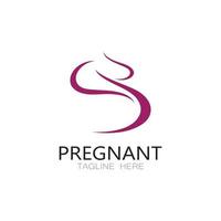 pregnant woman logo design illustration icon template vector , abstract minimalist simple, for childbirth, maternity clinic, pregnant fashion, pregnant photos with modern concepts