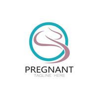 pregnant woman logo design illustration icon template vector , abstract minimalist simple, for childbirth, maternity clinic, pregnant fashion, pregnant photos with modern concepts