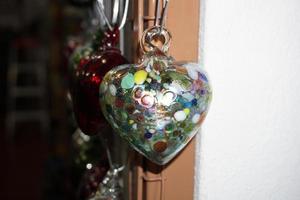 símbolo de los amantes del corazón de san valentín de vidrio foto