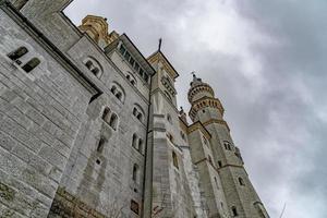 Neuschwanstein castillo en invierno detalle foto