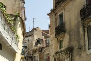 lisbon old town street house photo