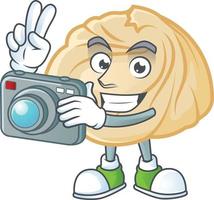 Dumpling cartoon character style vector
