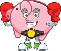 Piggy bank cartoon character style vector