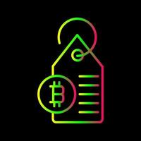 Bitcoin Label Tag Vector Icon