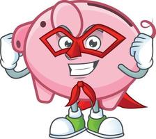 Piggy bank cartoon character style vector