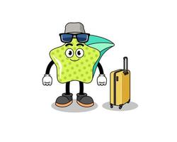 shooting star mascot doing vacation vector