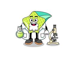 Mascot of shooting star as a scientist vector