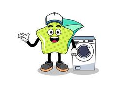 shooting star illustration as a laundry man vector