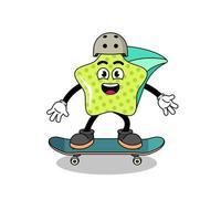 shooting star mascot playing a skateboard vector