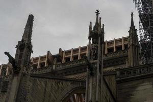 Notre dame paris under restoration photo