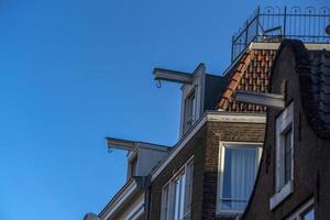 detalle del gancho del edificio del centro de la ciudad de amsterdam foto