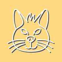 icono de vector de gato