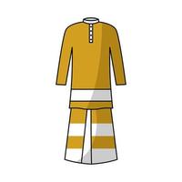 Illustration of typical Muslim men's clothes from Arabia vector