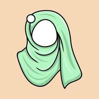 Illustration of a Muslim woman's headscarf or hijab vector