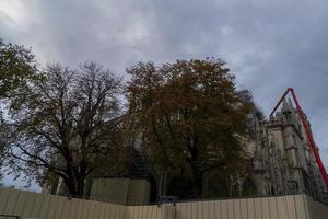 Notre dame paris under restoration photo