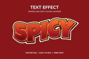 picante texto efecto modelo con 3d estilo vector