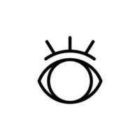 Eye icon isolated on black. The eye symbol is suitable for graphic designers and websites on a white background vector