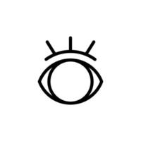 Eye icon isolated on black. The eye symbol is suitable for graphic designers and websites on a white background vector