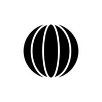Ball icon isolated on black. Ball symbol suitable for graphic designers and websites on a white background. vector