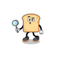 Mascot of bread searching vector