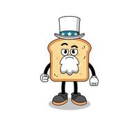 Illustration of bread cartoon with i want you gesture vector