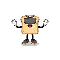 Illustration of bread with a vr headset vector