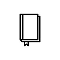 Book icon isolated on black. Book symbol suitable for graphic design and website on white background. vector