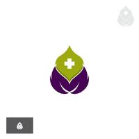 cuidado de la salud, curación y cuidado logo modelo vector diseño ilustración con sano íconos adecuado para salud establecimientos, salud cuidado, hospitales y salud centros. logo diseño