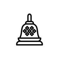 Temple icon isolated on black. Temple symbol suitable for graphic design and website on white background. vector