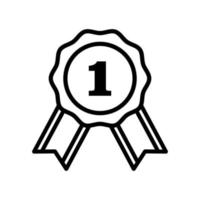 Badge icon isolated on black. Achievement badge symbol suitable for graphic designers and websites on white background. vector