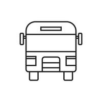 Bus vector icon design on white background suitable for traffic sign, locomotive, automotive and public transportation symbol. Icon vector