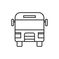 Bus vector icon design on white background suitable for traffic sign, locomotive, automotive and public transportation symbol. Icon vector