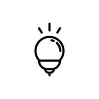 Lamp icon isolated on black. Lamp symbol suitable for graphic design and websites on a white background. vector