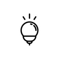 Lamp icon isolated on black. Lamp symbol suitable for graphic design and websites on a white background. vector