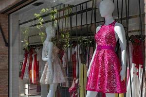 summer woman dress boutique shop window european style photo