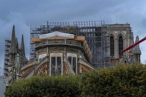 Notre dame paris under restoration photo