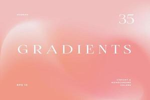 Groovy Colorful Gradient Backgrounds. Minimal modern design. Applicable for placards, banners, flyers, presentations, covers and reports. Vector illustration.