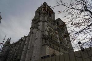 Notre dame paris under restoration photo