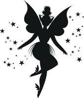 tinkerbell flying silhouette printable