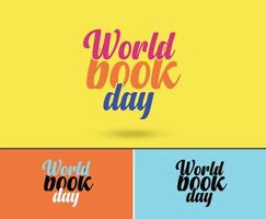 World Book Day. mnemonic design lettering vector