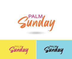 Palm Sunday mnemonic text design Idea vector