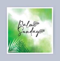 A Christian Palm Sunday religious holiday background with Mnemonic text design vector