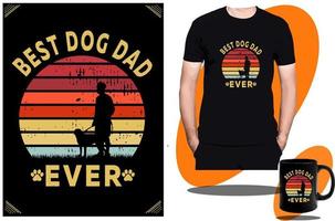 Fathers day t shirt design or Daughter and son funny t shirt design or t shirt design template vector