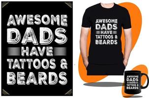 Fathers day t shirt design or Daughter and son funny t shirt design or t shirt design template vector