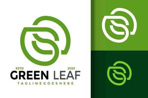 letra s naturaleza verde hoja logo logos diseño elemento valores vector ilustración modelo