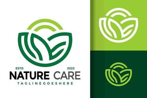 naturaleza cuidado vida logo logos diseño elemento valores vector ilustración modelo
