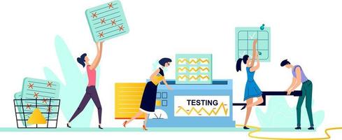 Testing process business concept vector