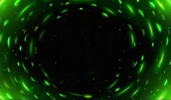 Light effect of neon glow and green sparkles motion vector