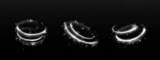 Clean detergent wave and soap swirl, light effect vector