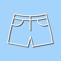 icono de vector de pantalones cortos